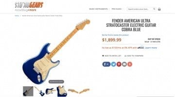 Fender American Ultra Series Stratocaster Cobra Blue