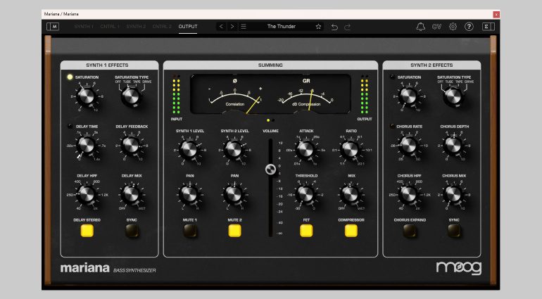 Moog Mariana Output Page